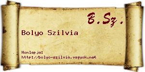 Bolyo Szilvia névjegykártya
